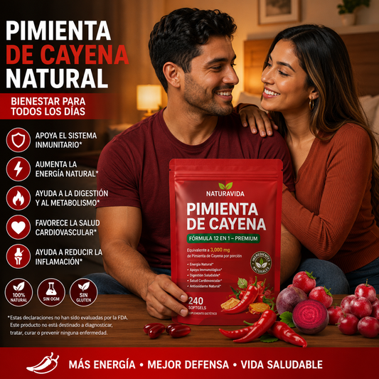 Suplemento dietético de pimienta de cayena en cápsulas