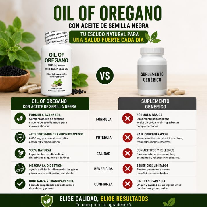 Complemento alimenticio de origen vegetal elaborado con aceite de semilla negra